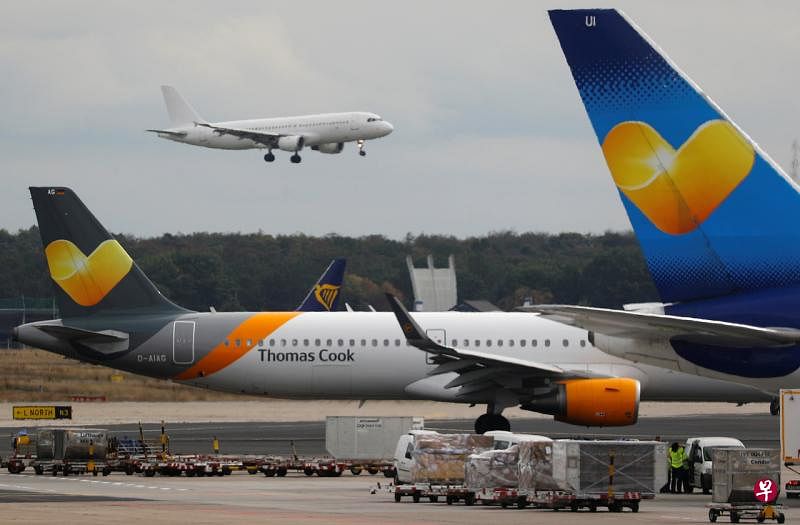 2019年9月24日,停在德国法兰克福机场的神鹰航空公司飞机.(路透社)