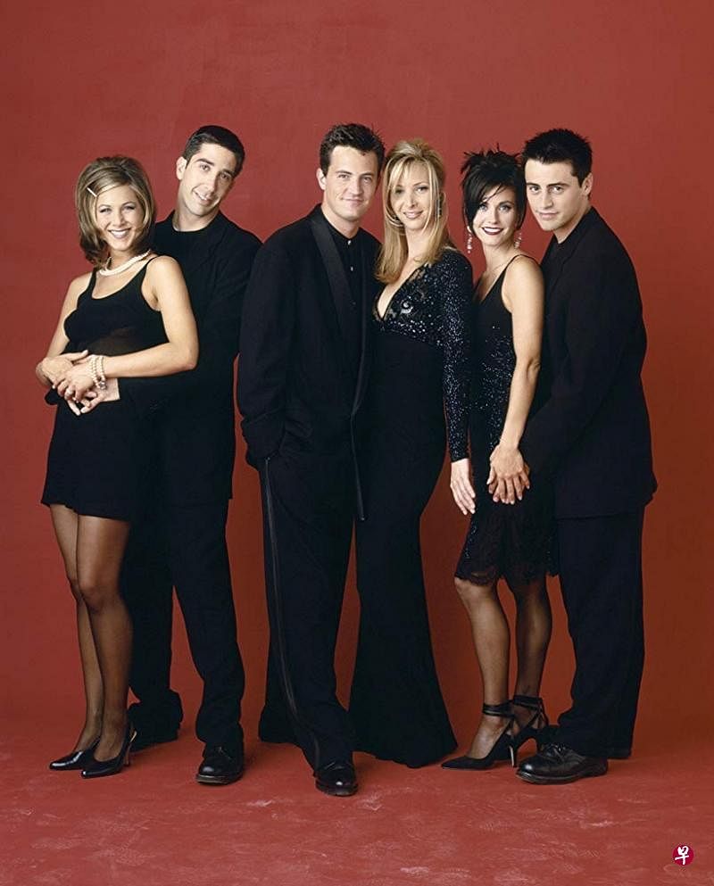 jennifer aniston(左起),david schwimmer,matthew perry,lisa kudrow